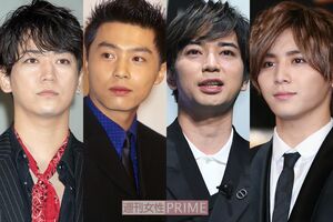 （左から）亀梨和也、堂本剛、松本潤、山田涼介