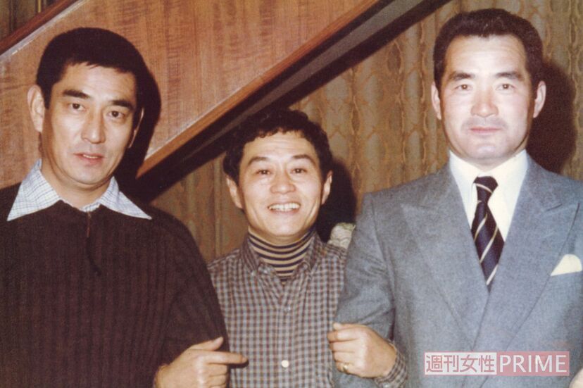 高倉健、長嶋茂雄、長嶋一茂 記念写真