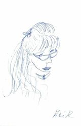 小室圭さんが描いた母・小室佳代さんのデッサン（『ブランニューデイ』より）