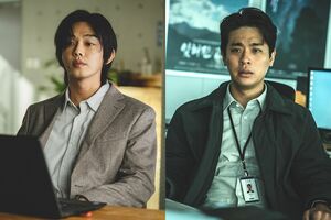 チョン・ジンス（ユ・アイン）とペ・ヨンジェ（パク・ジョンミン）Netflixシリーズ『地獄が呼んでいる』独占配信中