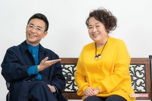 八嶋智人と渡辺えり　撮影／佐藤靖彦