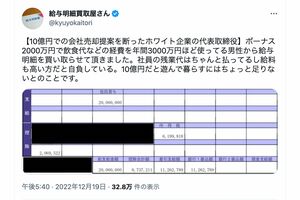10億円での会社売却提案を断ったホワイト企業の代表取締役(給与明細買取屋さんTwitterより)