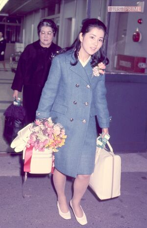 1968年、イギリスに向かう吉永小百合