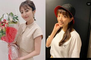 写真左から滝菜月アナ、三谷紬アナ（ともに本人インスタグラムより）