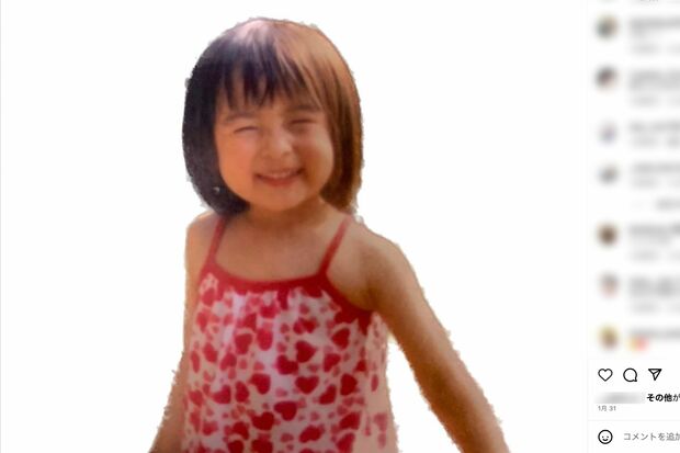 幼少期の森七菜(本人のインスタグラムより)