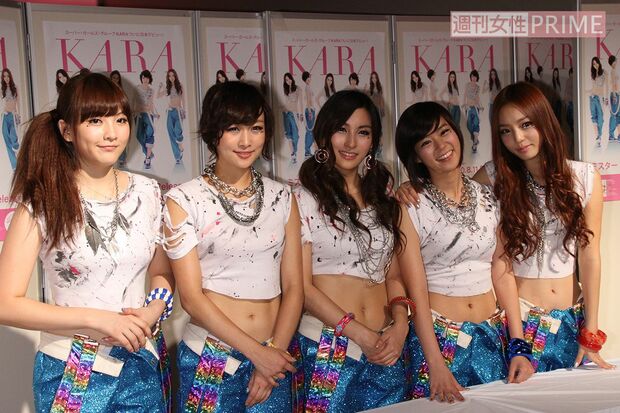 （左から）ジヨン、ニコル、ギュリ、スンヨン、ハラさん。KARAとして再び集まることを夢見ていた