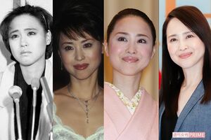 松田聖子(左から1985年・23歳、2002年・40歳、2008年・46歳、2019年・57歳)