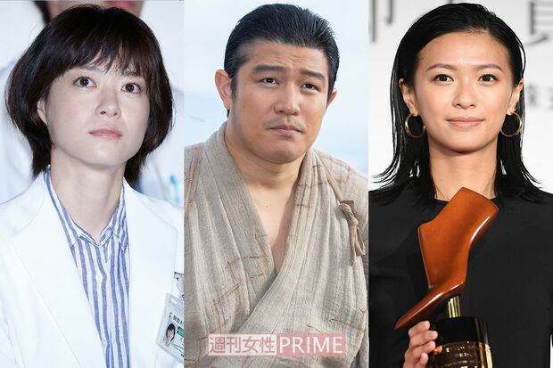 『テセウスの船』に出演する（左から）上野樹里、鈴木亮平、榮倉奈々