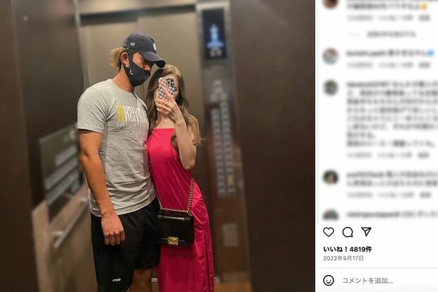 西武・今井達也が公開した美人インフルエンサーとの交際(公式インスタグラムより)