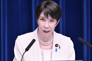 総理大臣記者会見での高市首相（撮影／JMPA）