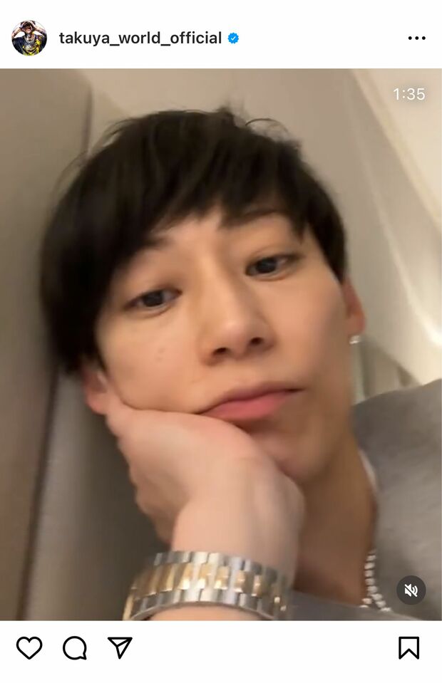 TAKUYA∞（インスタグラムより）