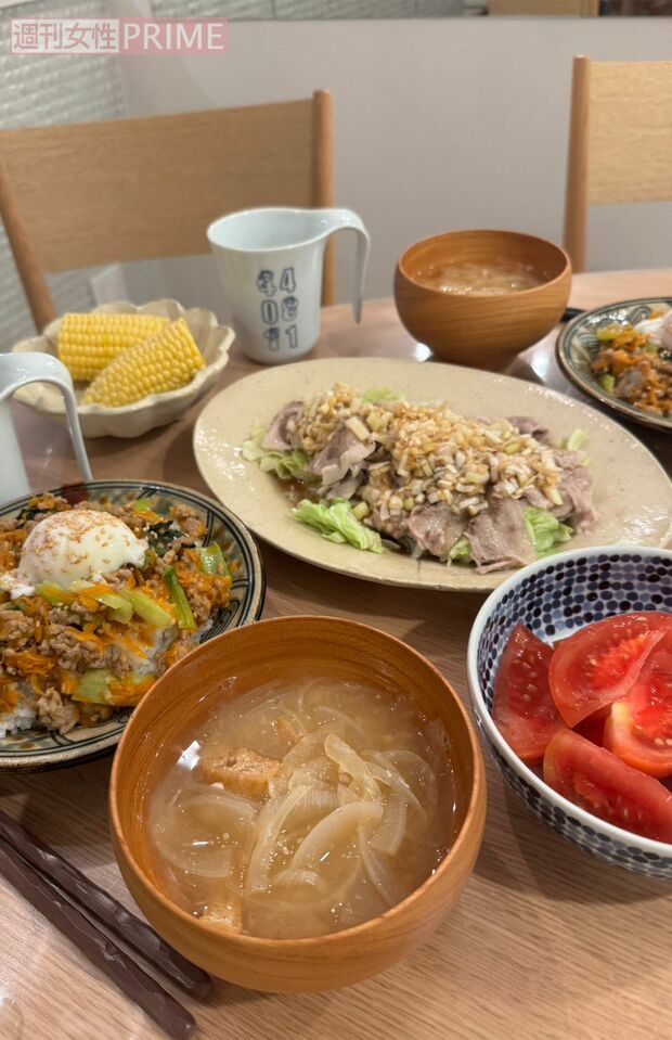 暑いからこそしっかり食事を!スタミナ食を心がけてます 写真提供/加藤綾菜