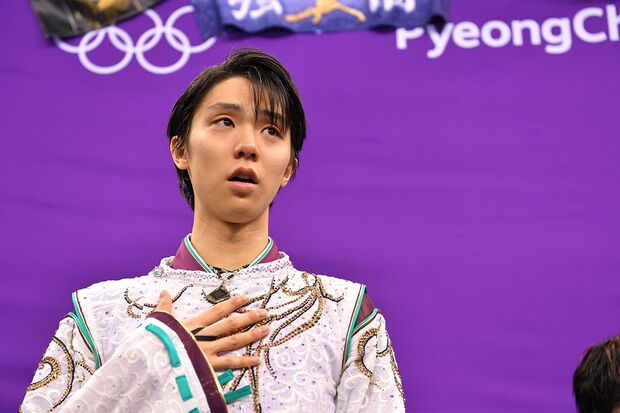 羽生結弦　2018年2月16日、ピョンチャン冬季五輪フィギュアスケート（日本雑誌協会代表取材）
