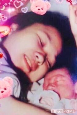 22歳のとき、息子の旭彦さんを出産