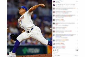 侍ジャパンと対戦するベネズエラのレンジャー・スアレス投手（ボストン・レッドソックス公式インスタグラムより）