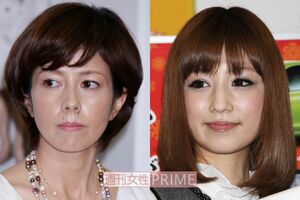 ホクロが目立っていた頃の沢口靖子（2012年10月）、小倉優子（2010年11月）