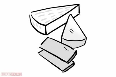 チーズ/飽和脂肪酸16.0g（100gあたり）（イラスト／上田英津子）