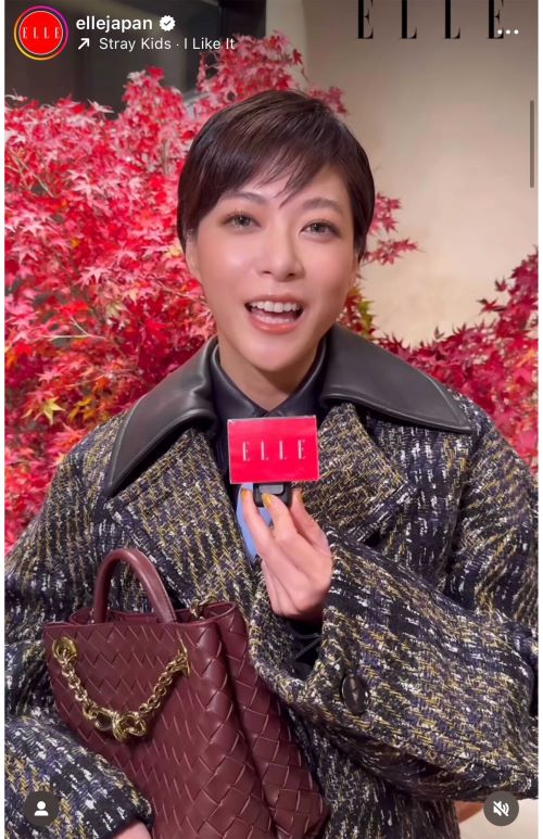 カラコンメイクに衝撃の声が集まった上野樹里(『ELLE Japan』のインスタグラムより)