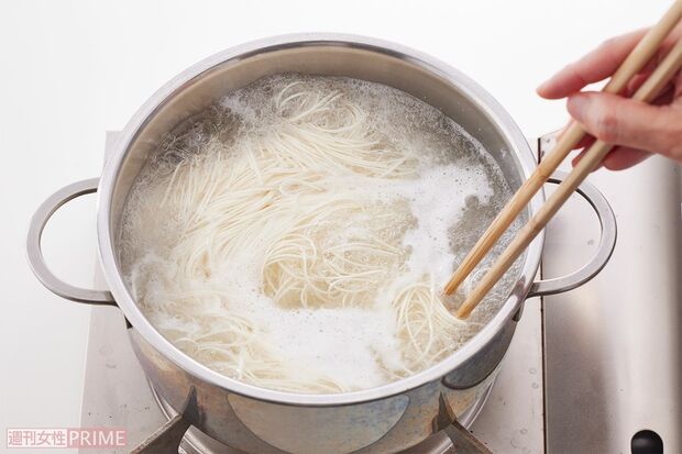 ゆでるときにかき混ぜすぎない