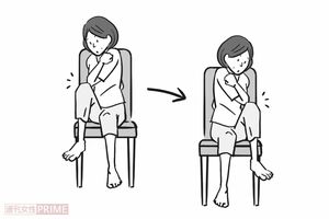 健美腸ストレッチ2（イラスト／上田英津子）