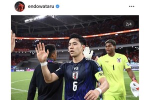 イングランドのプレミアリーグで躍進する遠藤航(本人SNSより)
