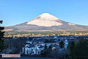 ドーミーインEXPRESS富士山御殿場の屋上テラスからは富士山が見える(撮影/みね子さん)