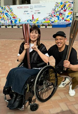神戸で開催された世界パラ陸上に夫と足を運んだ田中佳奈さん