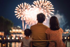 日本で初めて笛をつけた打ち上げ花火が上がったのは、昭和30年代の隅田川花火大会だといわれている　※画像はイメージです