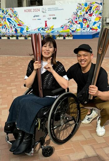 神戸で開催された世界パラ陸上に夫と足を運んだ田中佳奈さん