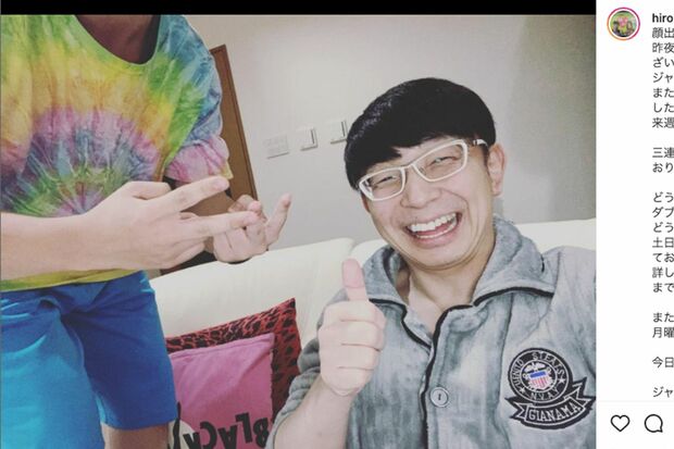 大維志くんと並んで笑顔の木下氏（木下氏のインスタグラムより）