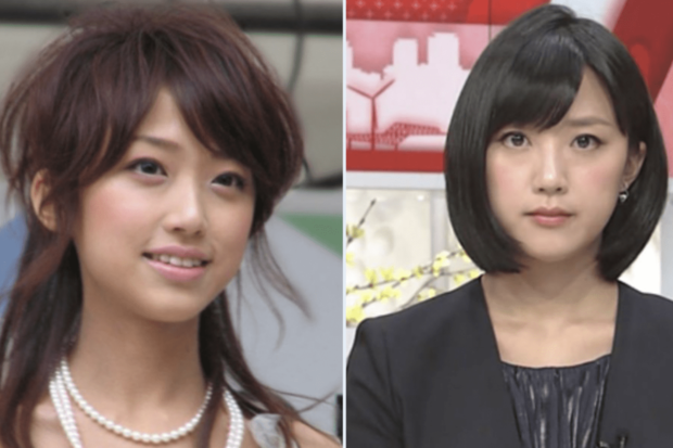 ギャル時代の竹内由恵アナ(左)※Xより