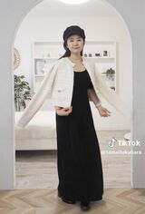 「なに目指してるかわかんない」秋服コーデ披露でツッコミが続出した福原愛（公式Tiktokより）