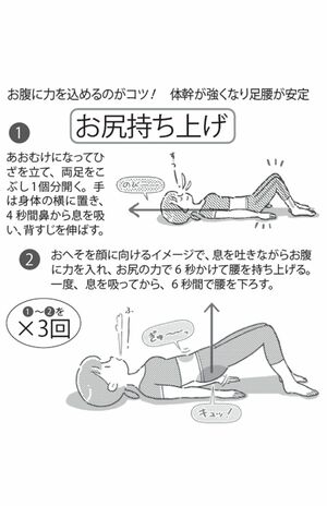 ゆるレッチの「お尻持ち上げ」