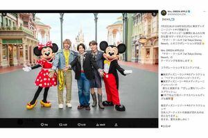 東京ディズニーリゾートとのコラボが決定したMrs. GREEN APPLE(公式Xより)