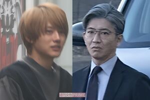 実写版『【推しの子】』撮影中の櫻井海音（写真左）と『教場』撮影中の木村拓哉