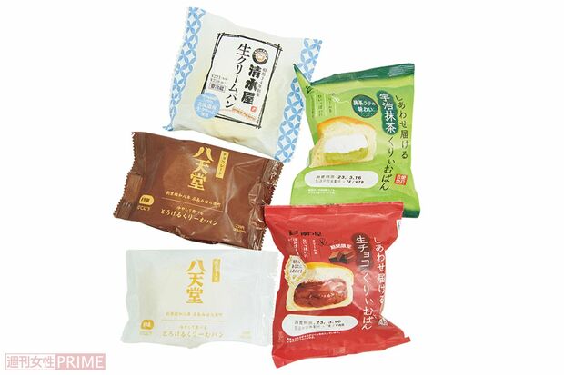 チョコ・抹茶など進化系クリームパンも！！（撮影／山田智絵）