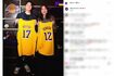 日本時間12月9日に開催された米NBAの試合を観戦した大谷翔平と真美子夫人（大谷のインスタグラムより）