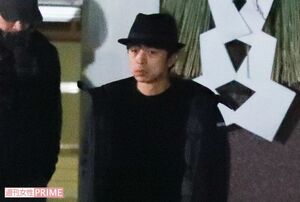 いつものハットをかぶる井ノ原快彦('18年元旦初詣)