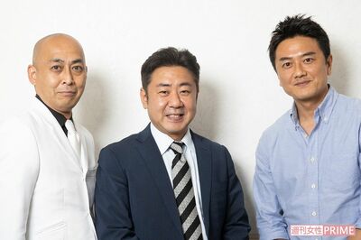 対談した原田龍二と錦鯉