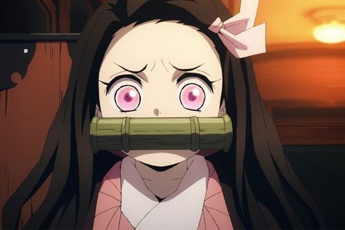 炭治郎の妹、竈門禰豆子（かまど・ねづこ）『劇場版「鬼滅の刃」無限列車編』（(c)吾峠呼世晴／集英社・アニプレックス・ufotable／東洋経済オンライン）