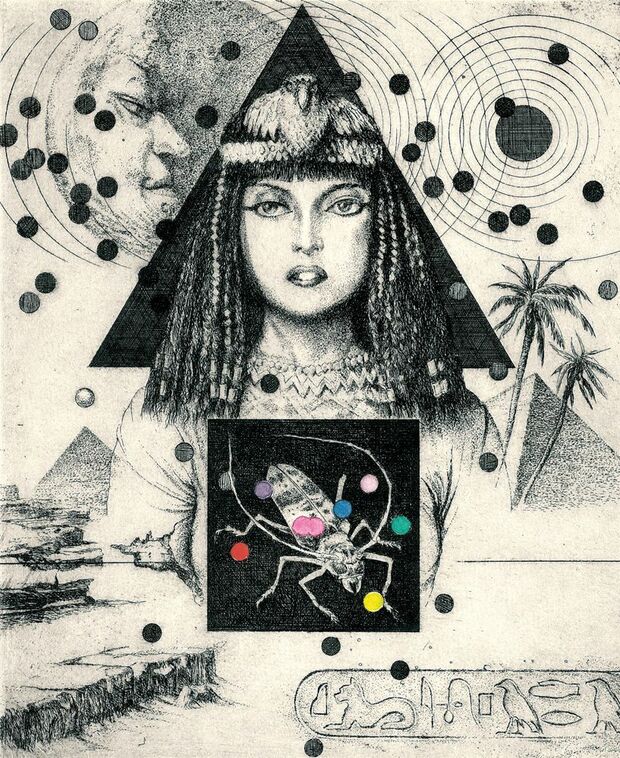 「髪切虫」（杉本一文銅版画集より）