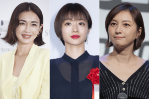 左から長谷川京子、石原さとみ、広末涼子