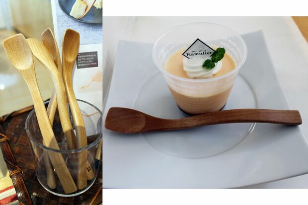 専門家のノウハウが詰まった“握りやすく、口に運びやすい”スプーン（1730円税込み）なども販売