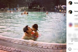 「父の日」に投稿した石橋との写真（石橋穂乃香インスタグラムより、編集部一部加工）