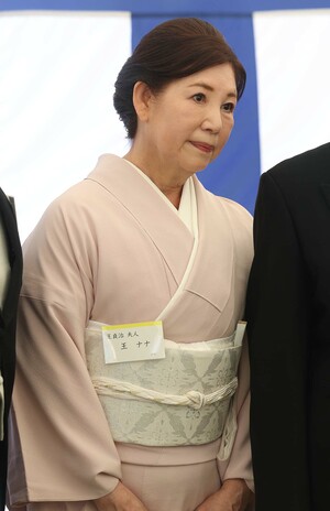 園遊会に出席した王貞治氏夫人（2026年4月）