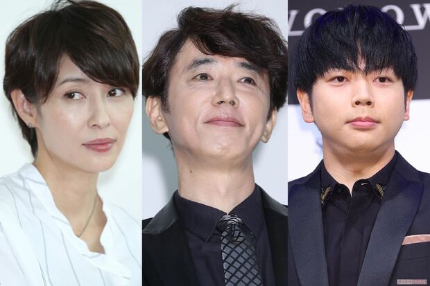 左から水野美紀、ユースケ・サンタマリア、増田貴久。映画『踊る』のイベント・真下家家族会議に登壇予定