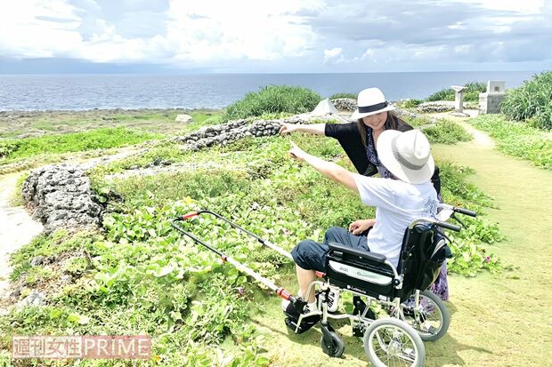 2人目の夫が余命宣告されてから3回訪れた沖縄は、思い出の場所。「若くても病気になる可能性はある。だからこそ健康なうちに人生会議をして、生き方について家族と気軽に話してほしいです」