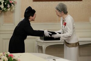 2011年の日赤の式典から美智子さまと親交のある村松静子さん。優しいお声が忘れられないという