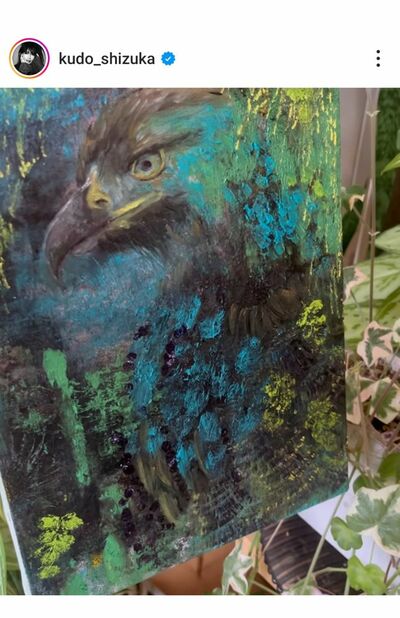 工藤静香、新作の油絵公開で「天は二物も三物も与えた」と話題、石坂