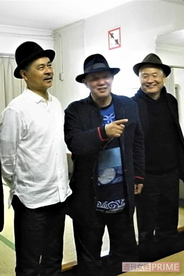 糸井重里さん（左）、南伸坊さん（右）と小説『骨風』のイベントにて